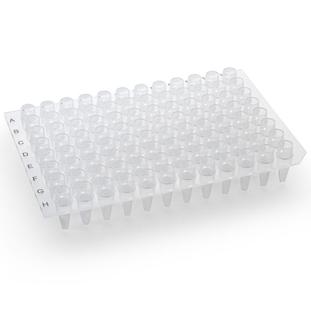 Globe Scientific 0.2mL 96-Well PCR Plate, No Skirt, Chimney Top, Clear, 10PK PCR-NS-02-CH